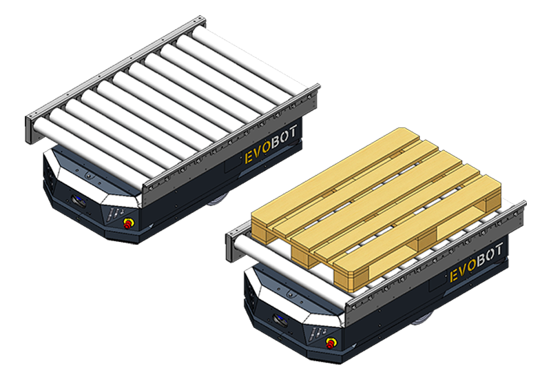 ROBOT MOBILE INDUSTRIEL AMR - EVOBOT AVEC CONVOYEUR PALETTES