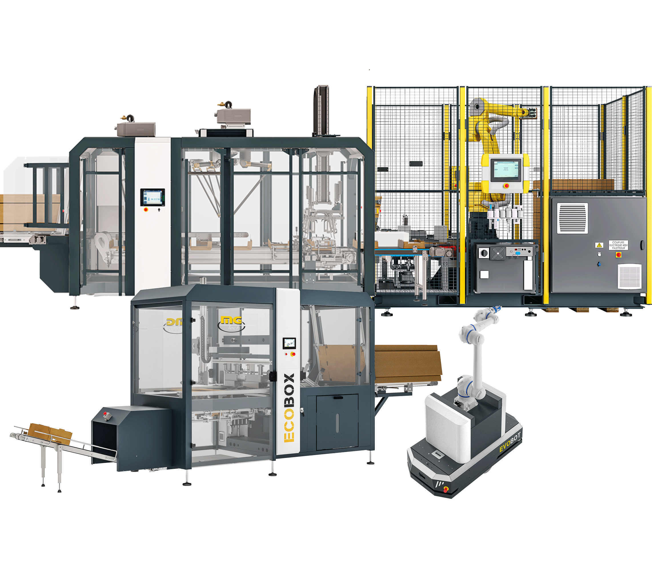 Gamme de produits de fin de lignes de conditionnement MG Tech